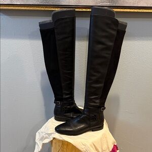 Tory Burch Black Over the Knee Boots